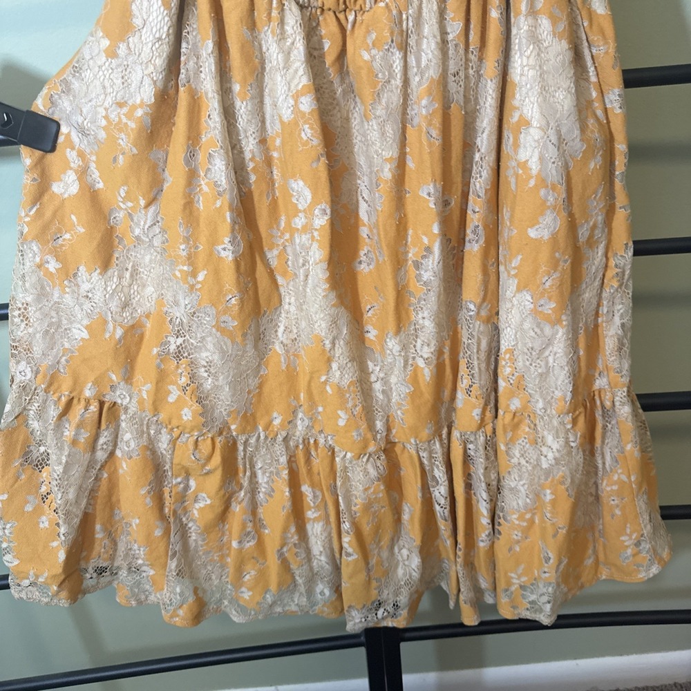 Torrid Mini Two Tone Lace Tiered Babydoll Dress Women's Size XL With Pockets! - Picture 5 of 11
